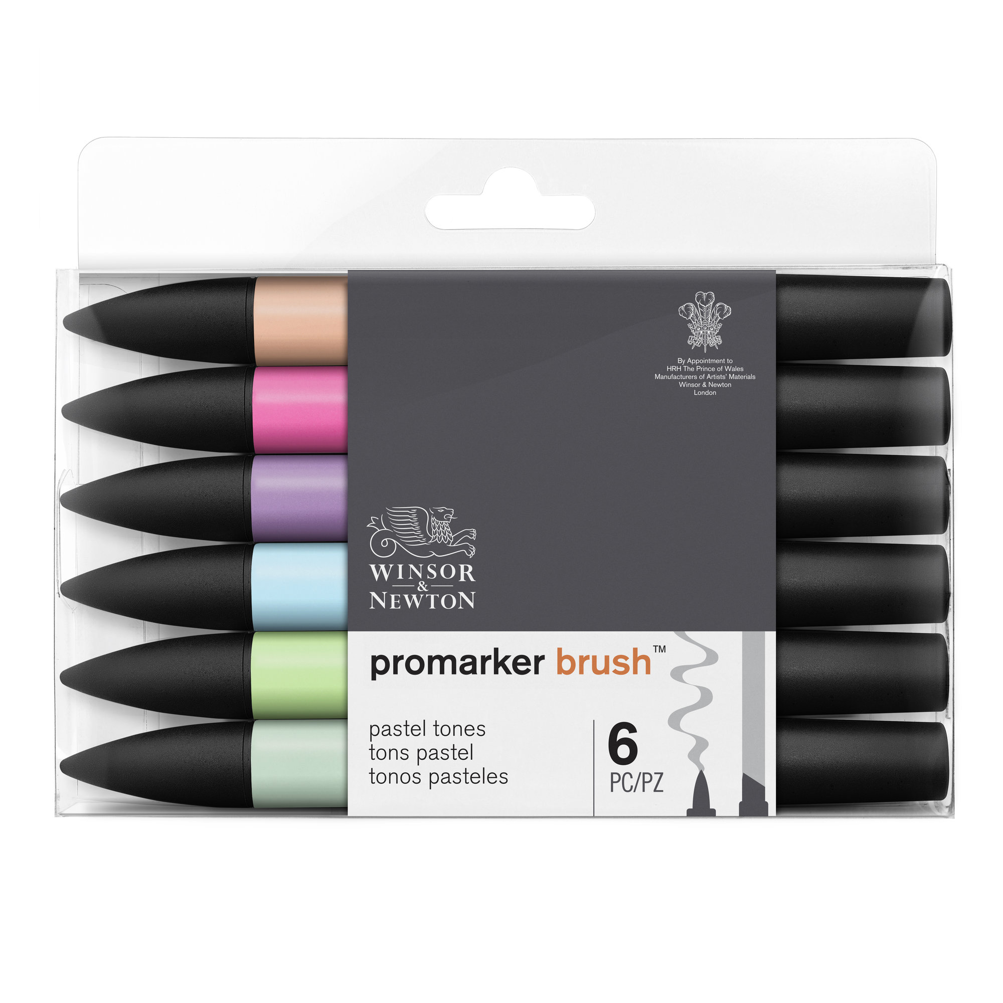 BrushMarker - Pack de 6 stylos pinceaux et marqueurs - tons pastels