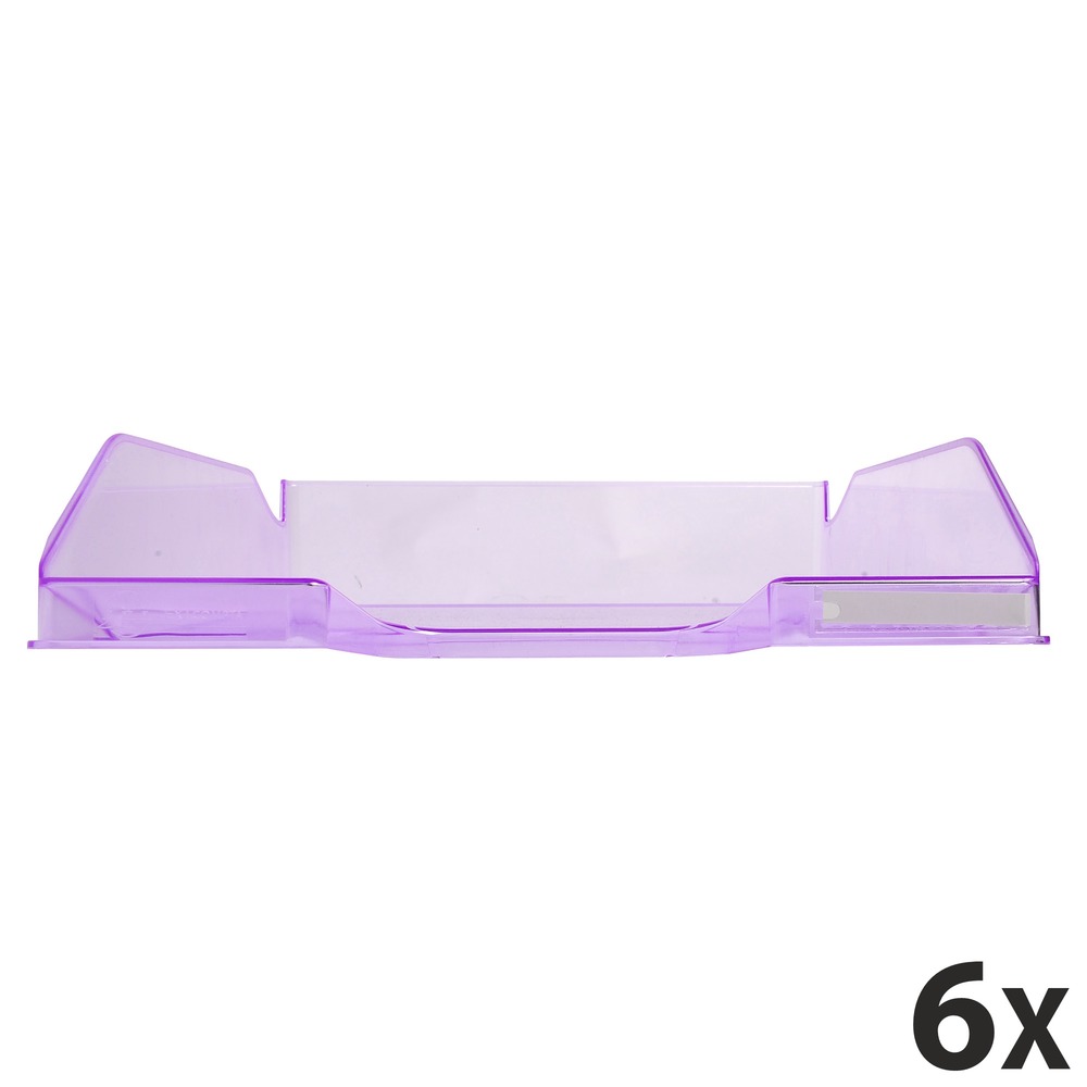 Exacompta COMBO Glossy - 6 Corbeilles à courrier violet translucide