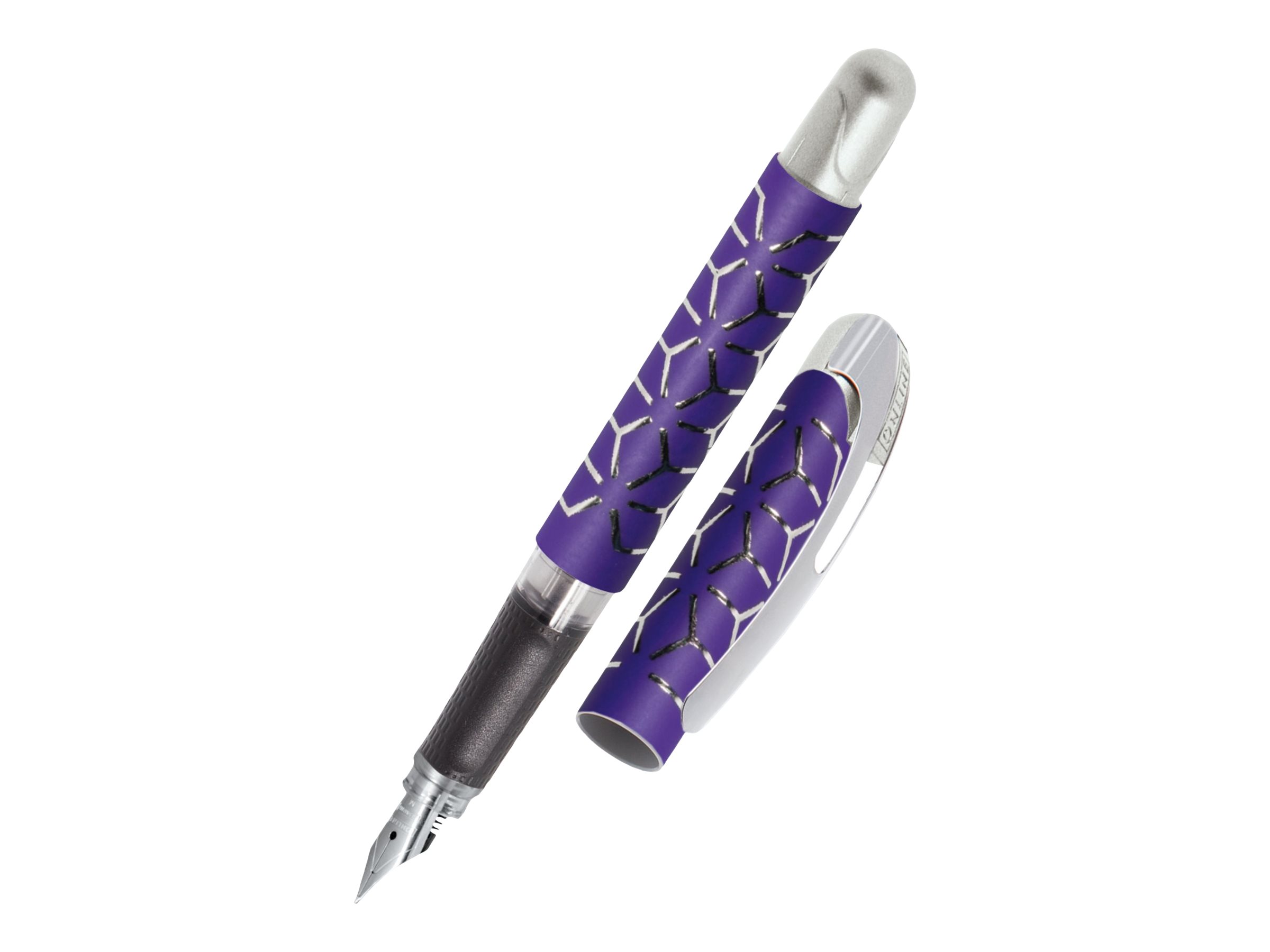 Online College Style - Stylo plume - violet/argent Pas Cher