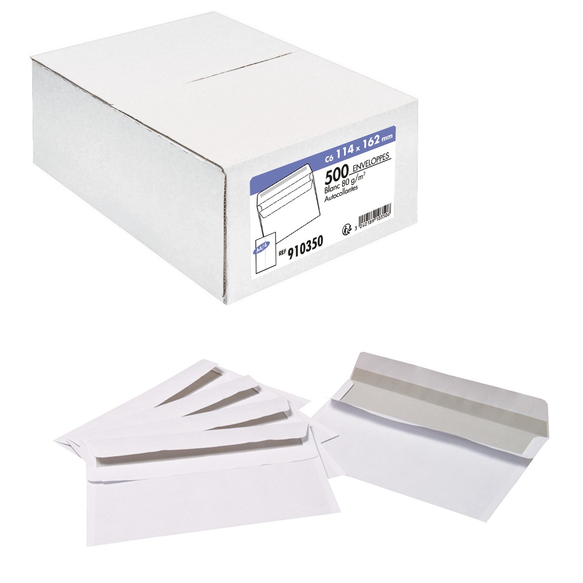 Enveloppes - 162 x 229 mm - sans fenêtre - 80 g/m2