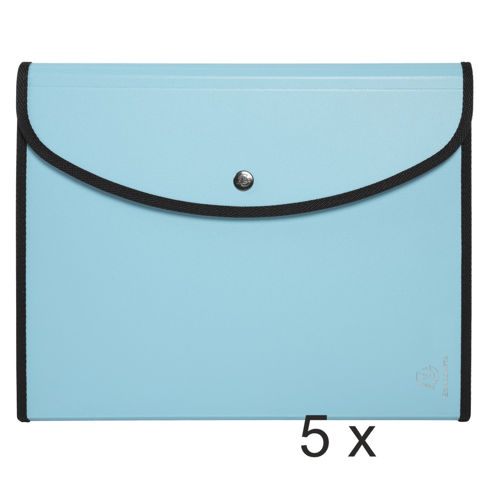 Exacompta Aquarel Elastobox Uit Glanskarton, Ft A4 , Rug Van 4 Cm Met 3 Kleppen Geassorteerde Kleuren