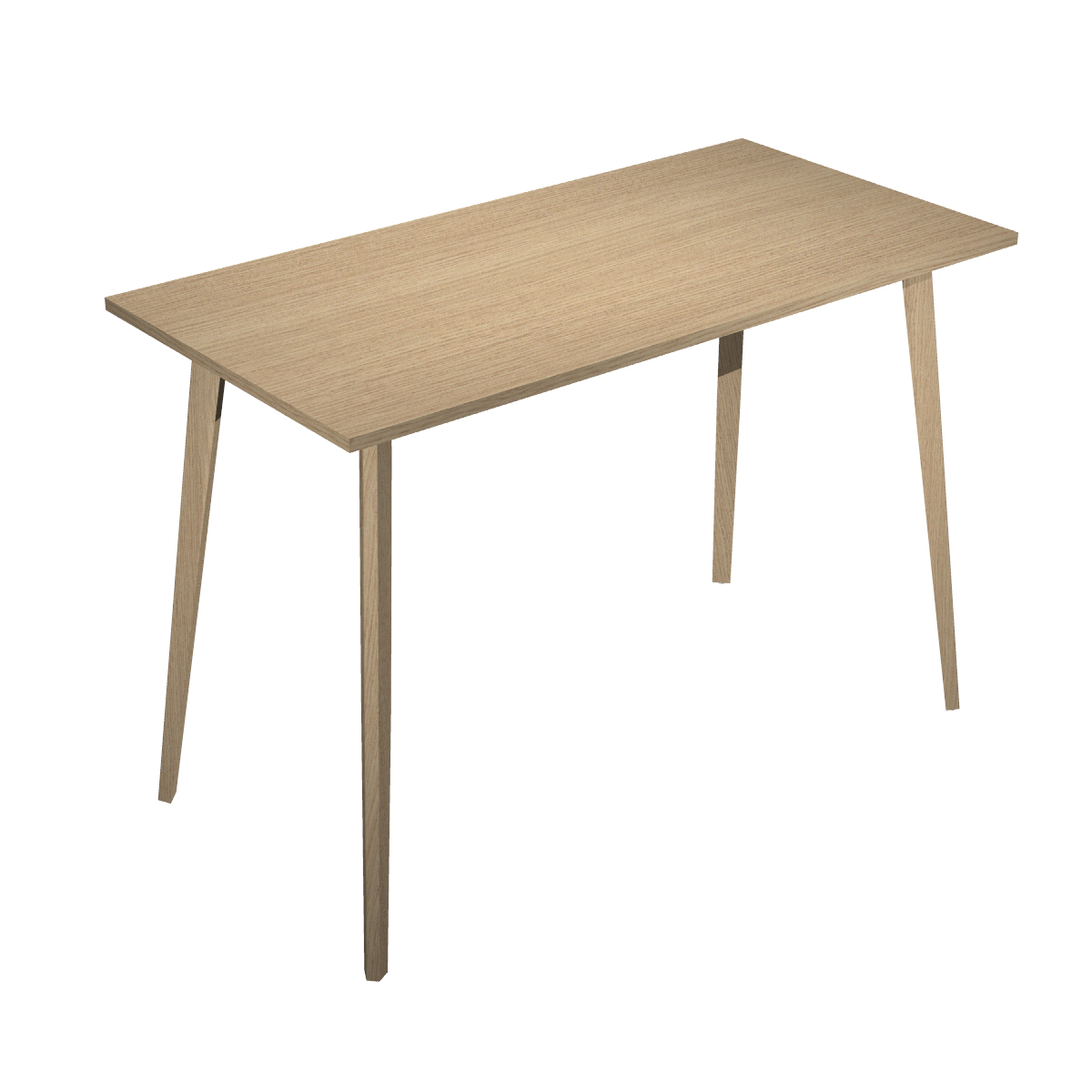 Table haute LEONARDO - 120 x 80 x 105 cm - Pieds bois - Chêne