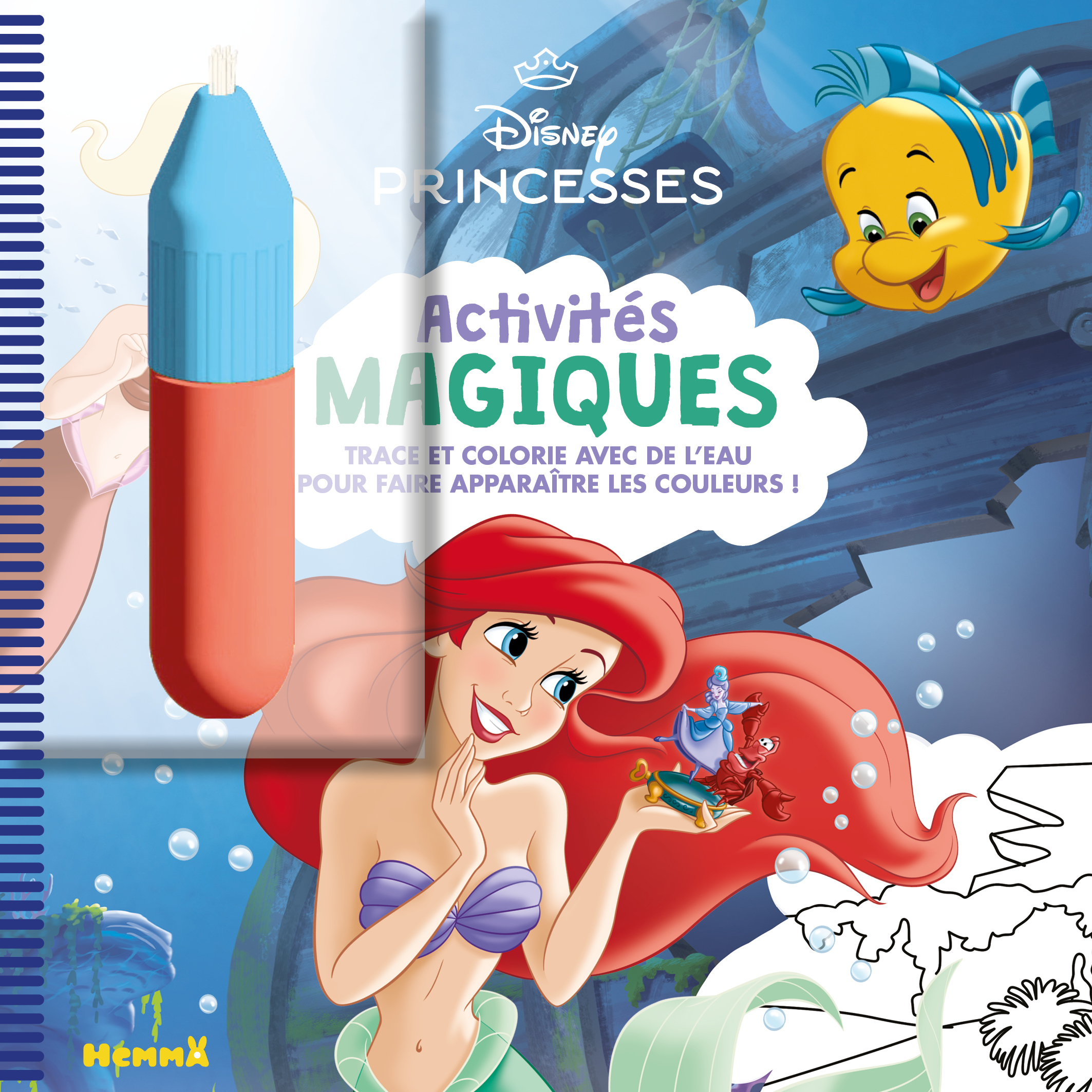 WHYCNJL Cahier De Peinture Magique Animaux – 24 Motifs Aquarelle Pour Enfants Avec 8 Couleurs + Pinceaux