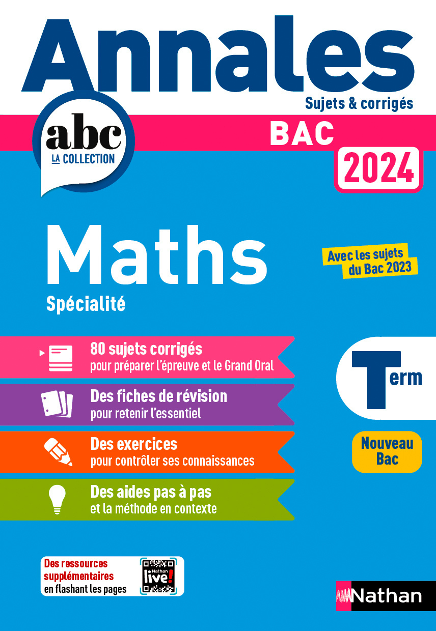 Annales Bac Maths Terminale 2024 Corrigé Pas Cher Bureau Vallée