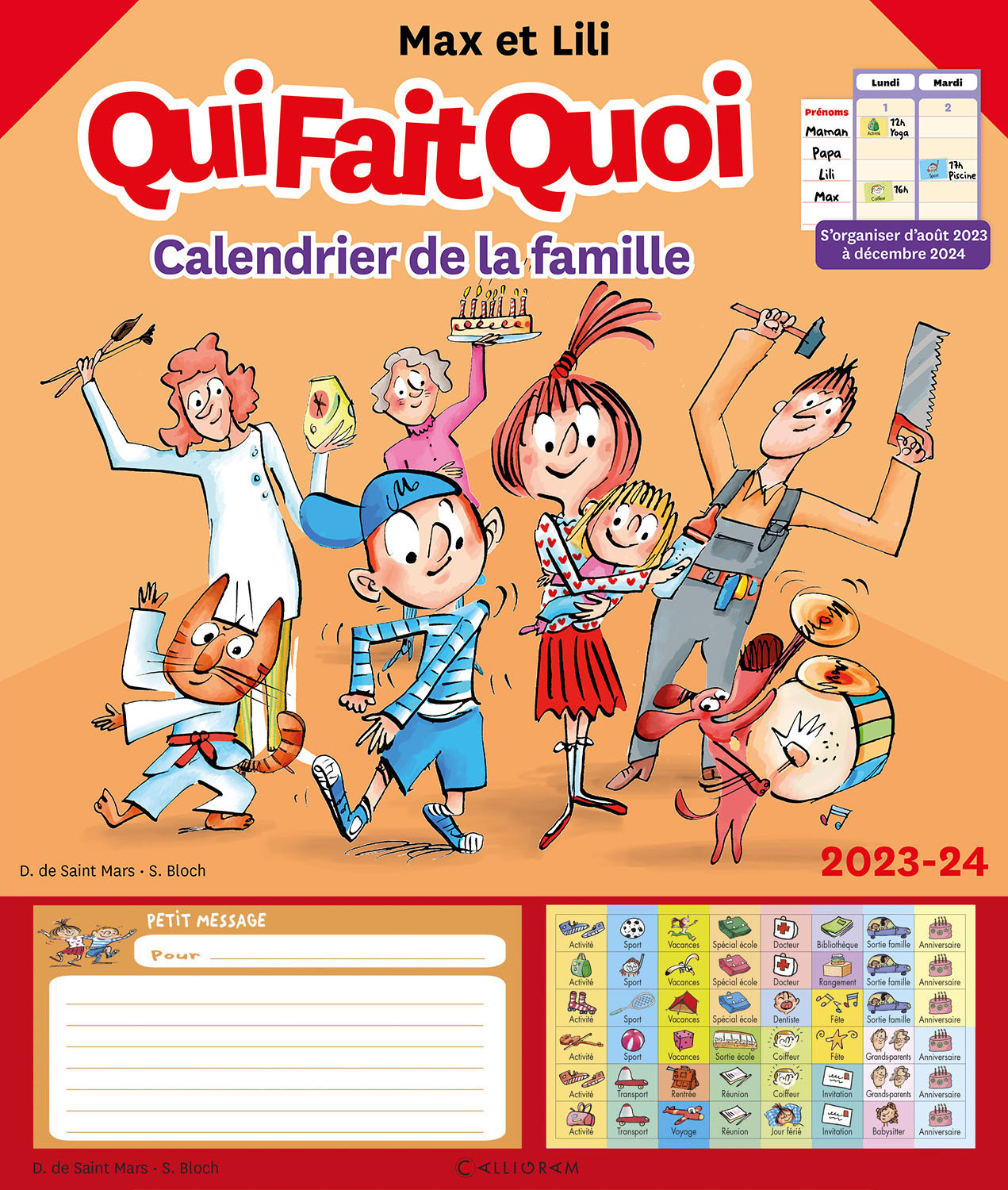 Calendrier de la famille 2023-2024