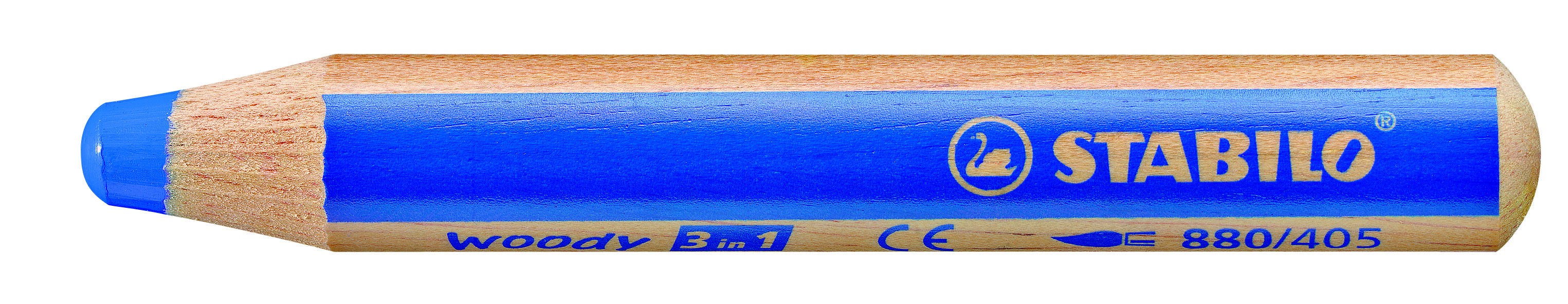 Crayon multi-talents - STABILO - Woody 3 in 1 Duo - Bleu foncé - Turquoise - Lot de 5 - Beaux-Arts et Loisirs créatifs