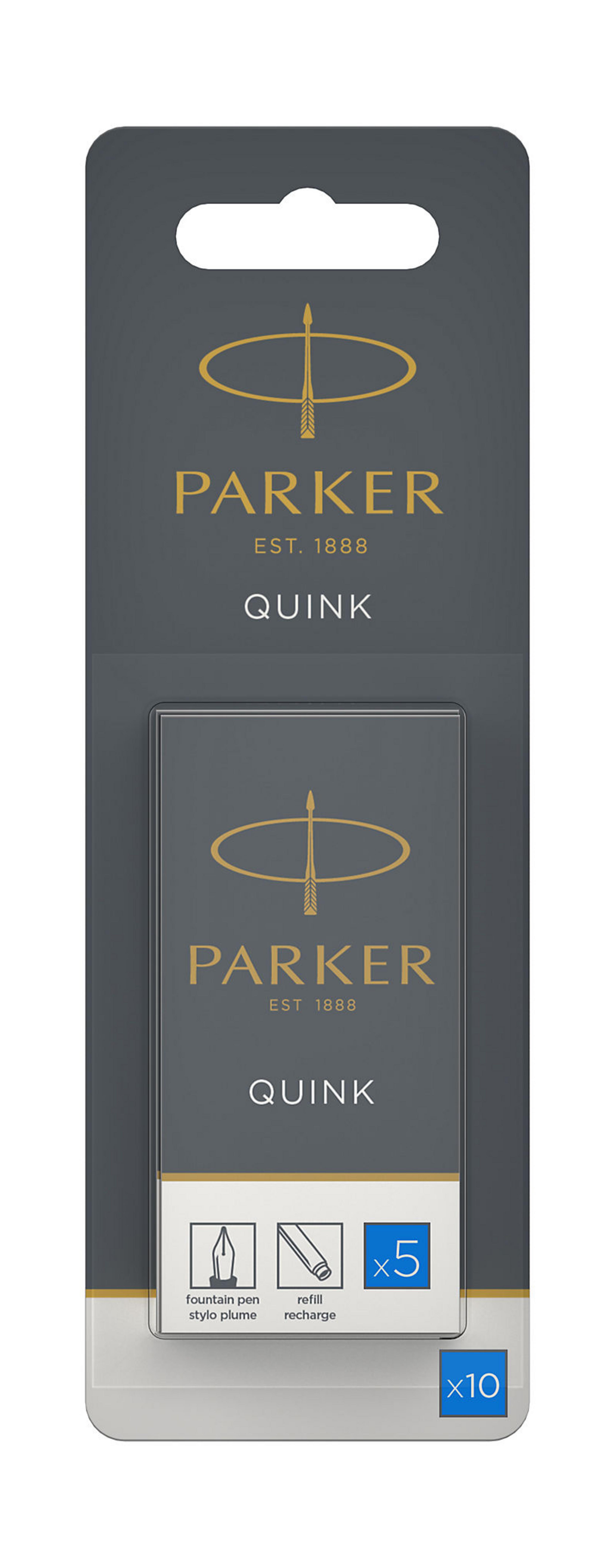 Cartouches d'encre Parker Quink longues