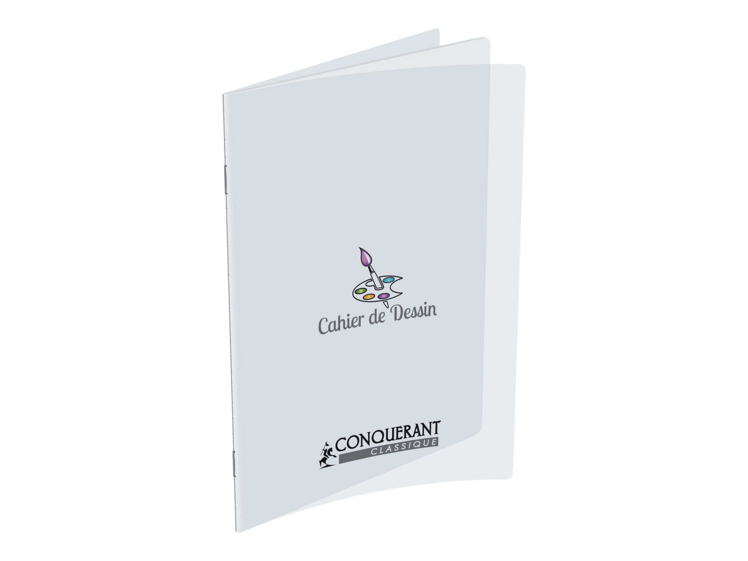 Conquérant Classique - Cahier de dessin polypro 24 x 32 cm - 48 pages  blanches - transparent Pas Cher
