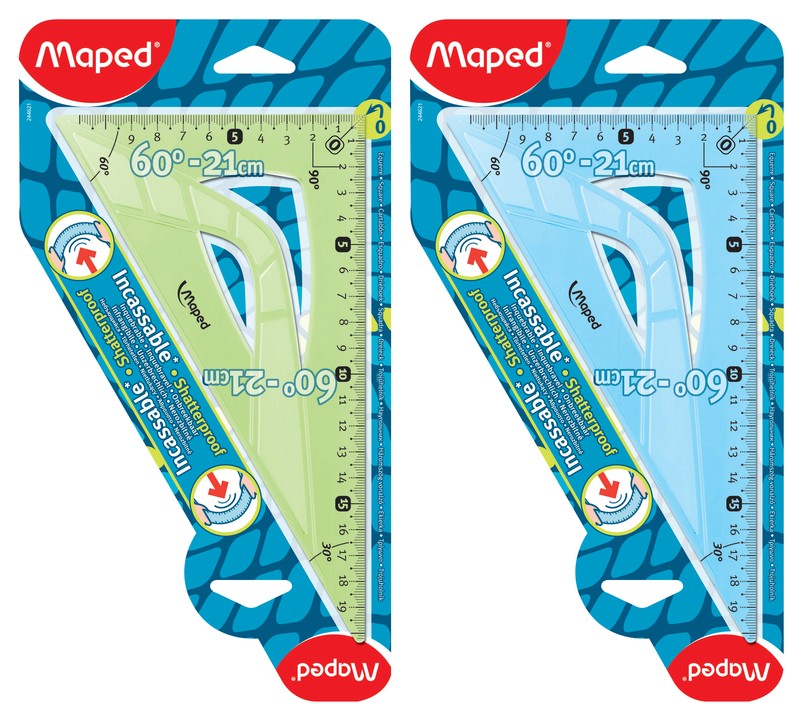 Maped Incassable - Équerre plastique 21 cm - 60° - incassable Pas Cher ...