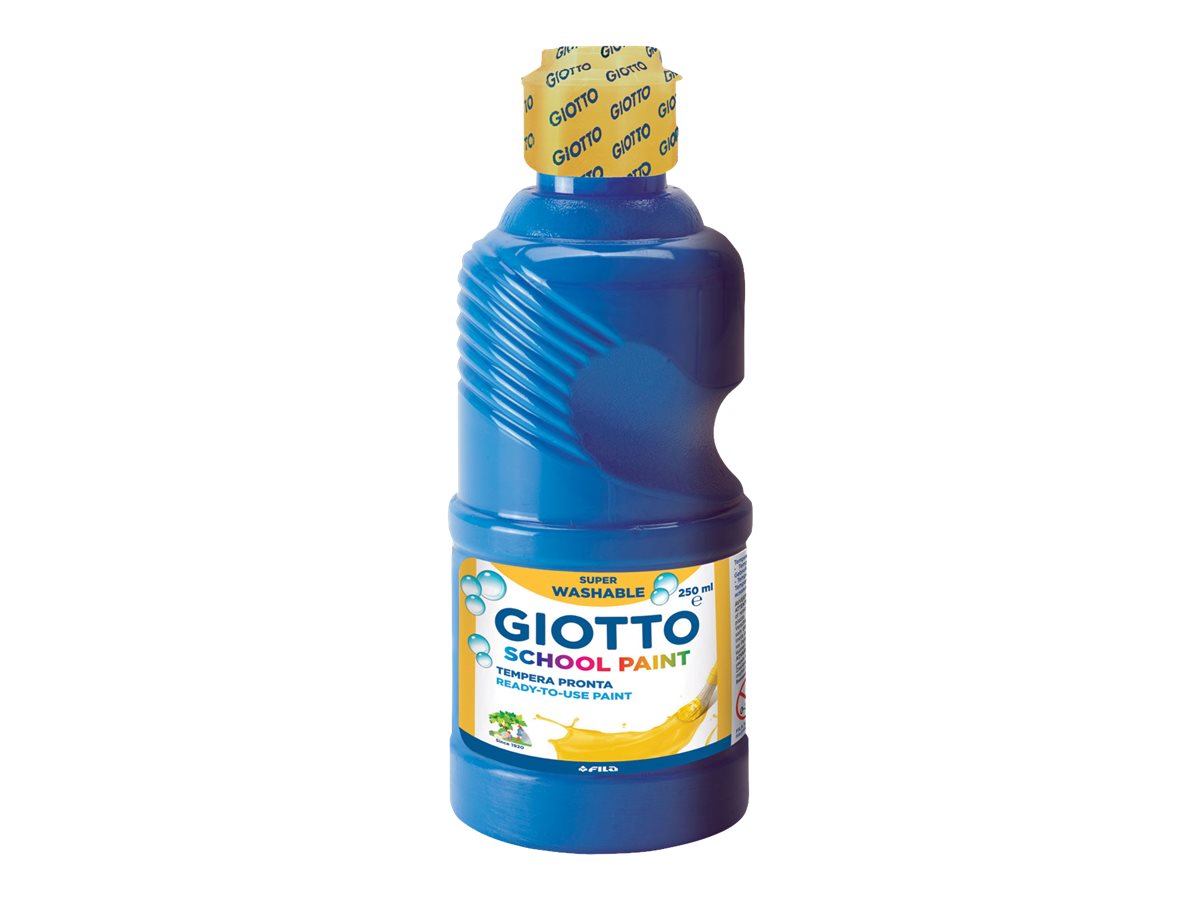 Giotto School - Gouache ultra lavable - bleu - bouteille de 250 ml