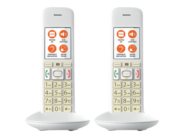 Gigaset E370A Duo - téléphone sans fil - système de répondeur avec ID d'appelant + combiné supplémentaire