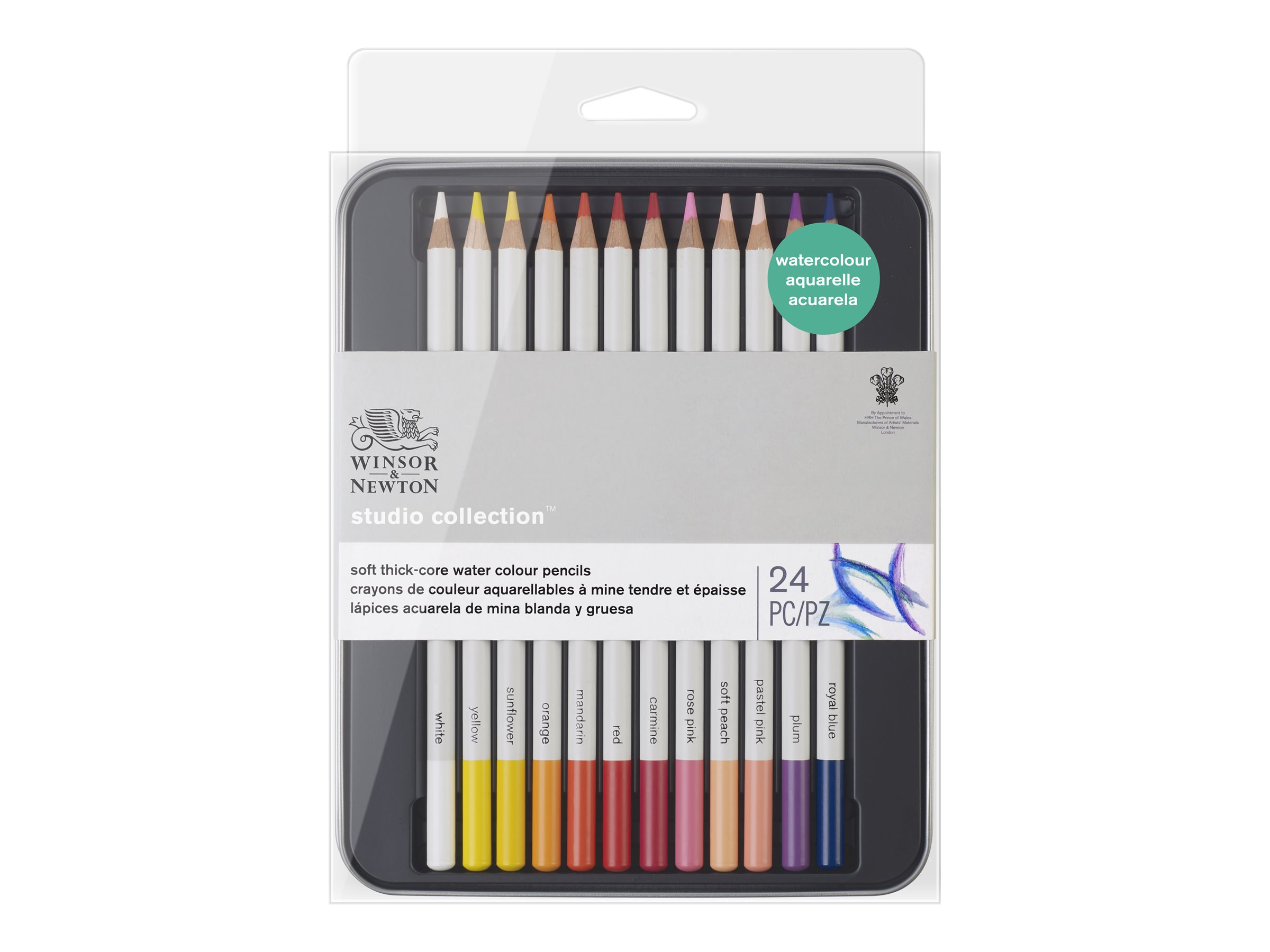 Winsor & Newton Studio Collection 24 Crayons de couleur boîte en