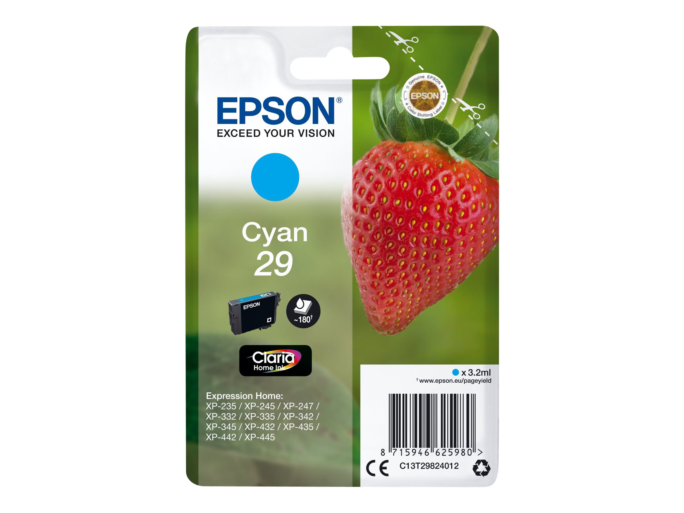 Epson 29 Fraise - cyan - cartouche d'encre originale