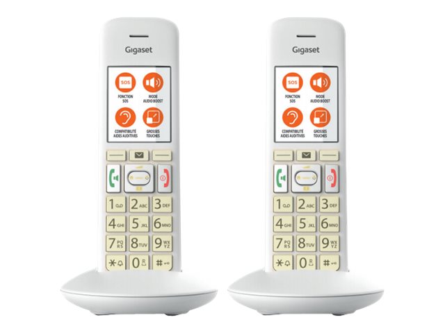 Gigaset E370 Duo - téléphone sans fil avec ID d'appelant + combiné supplémentaire