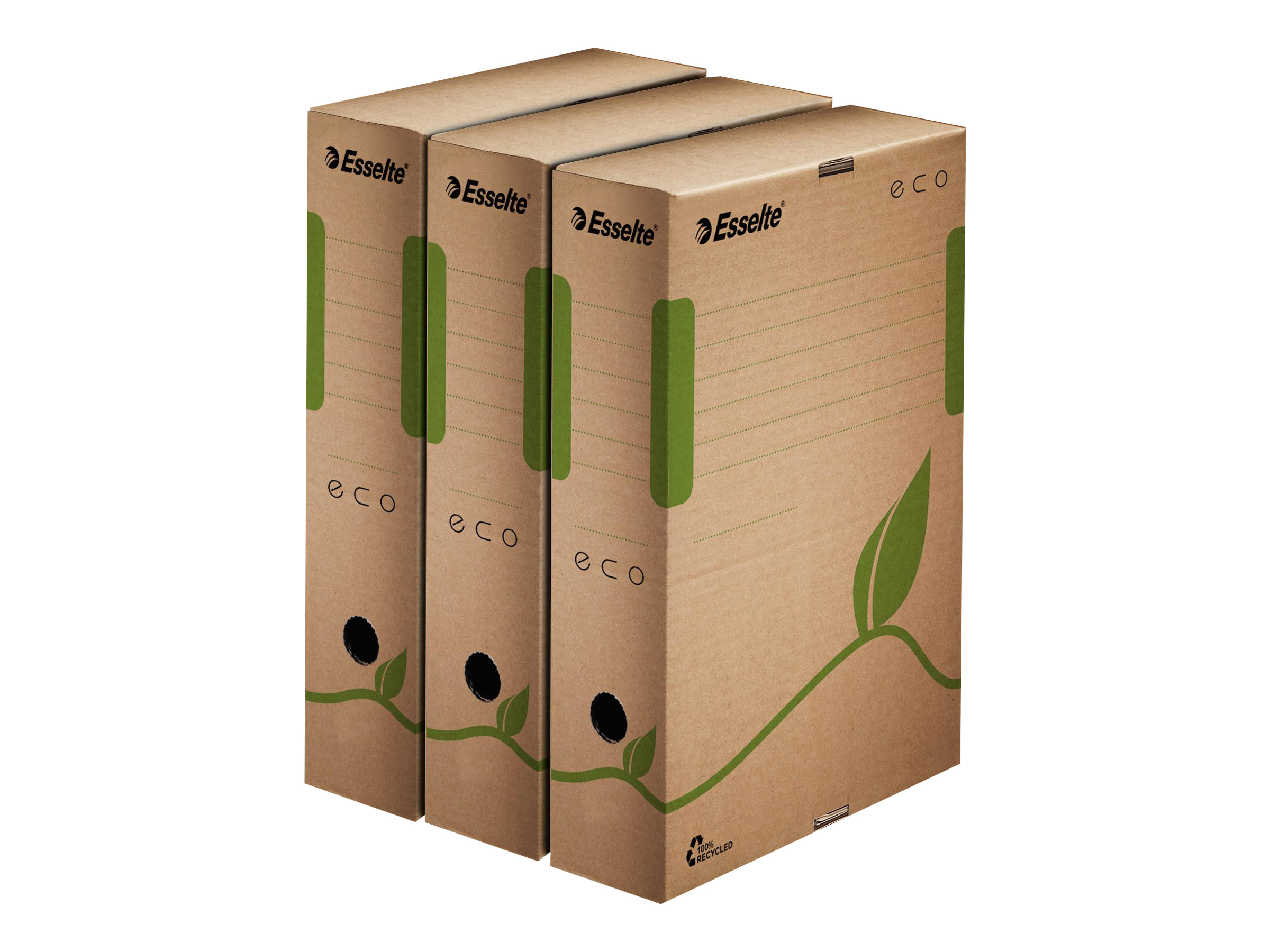 Esselte Eco - 25 boîtes archives - dos 10 cm - marron 100% recyclé