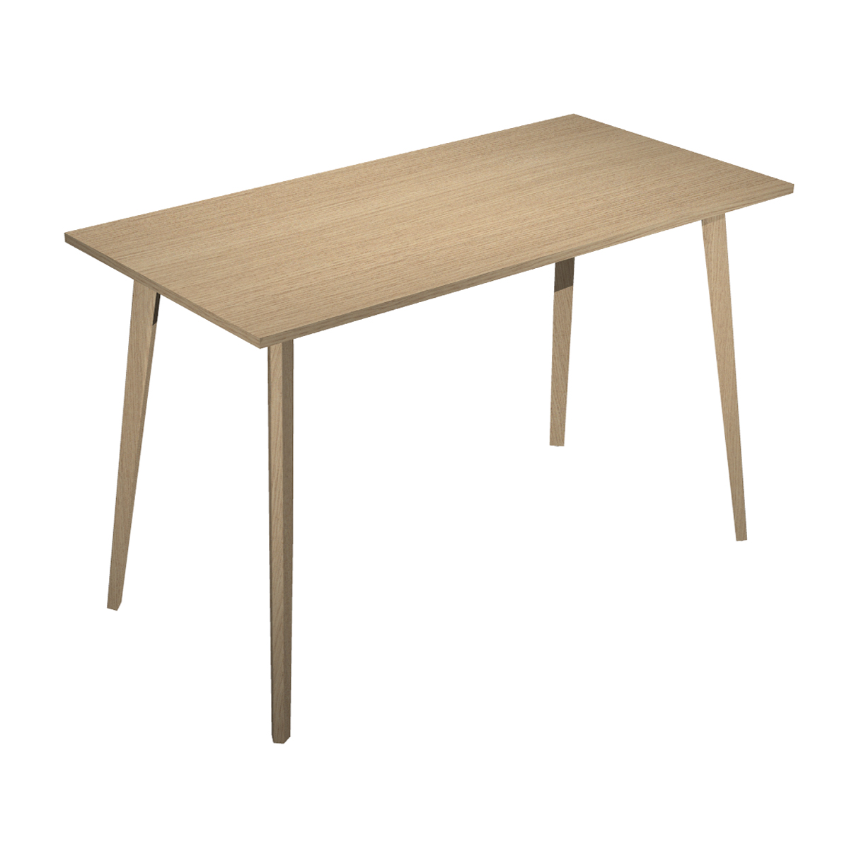 Table haute LEONARDO - 180 x 80 x 105 cm - Pieds bois - Chêne