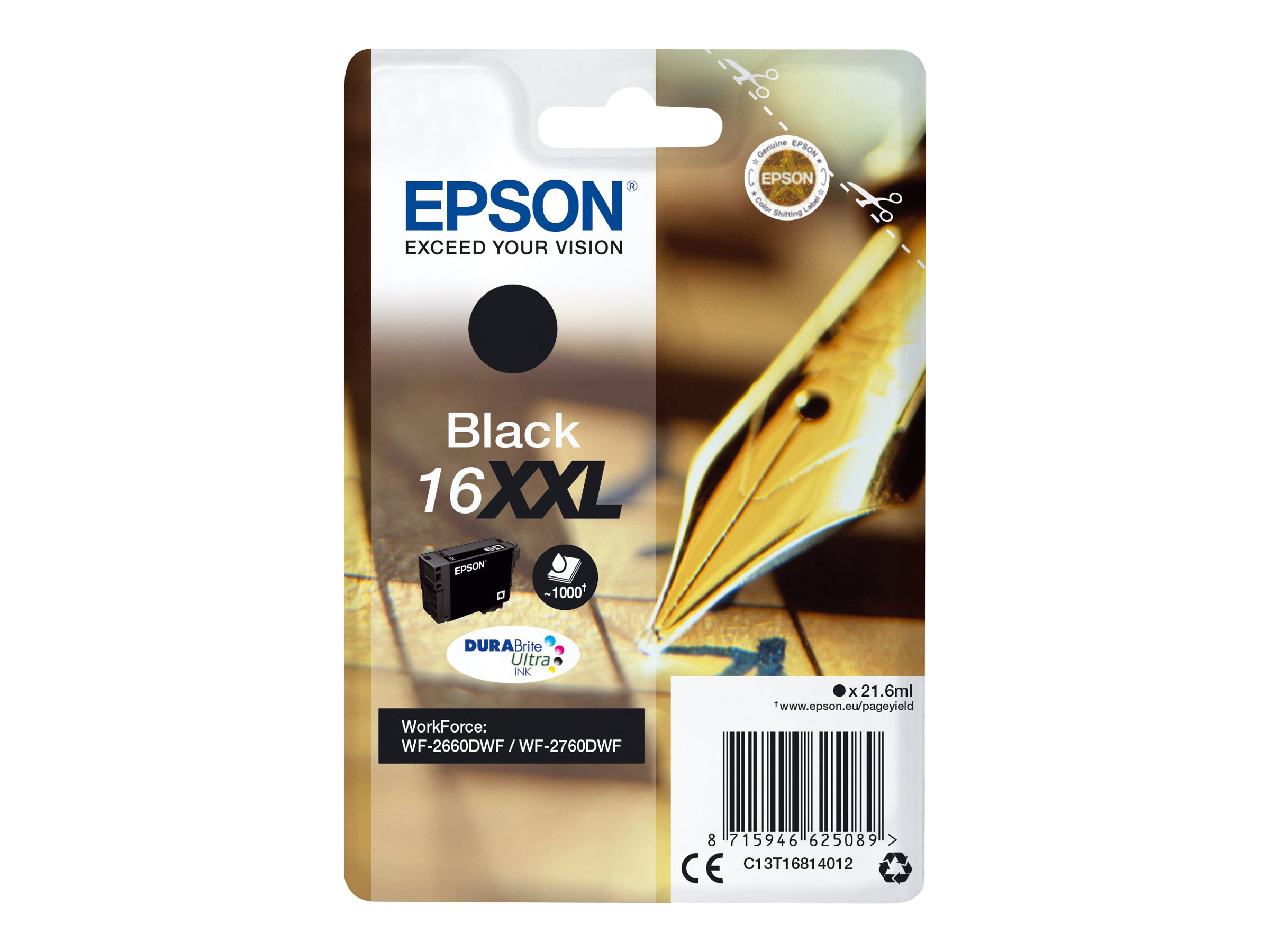 Epson 16XXL Stylo Plume - noir - cartouche d'encre originale