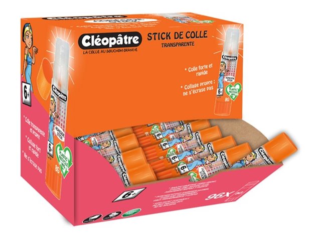 Cléoptre Klebestift Violett - 12er Pack Cléostick Purple | 8g Wasserlöslicher Kleber Für Schule & Büro