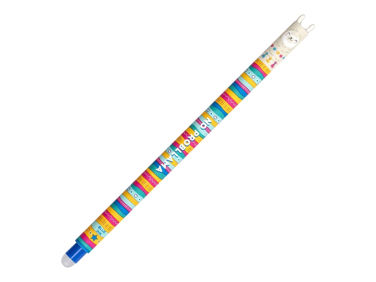 Stylo Effaçable Mr Wonderful 3 Couleurs (noir, Rouge, Vert) - Design Bleu Joyeux Et Motivant - Idée Cadeau Fun Et Pratique