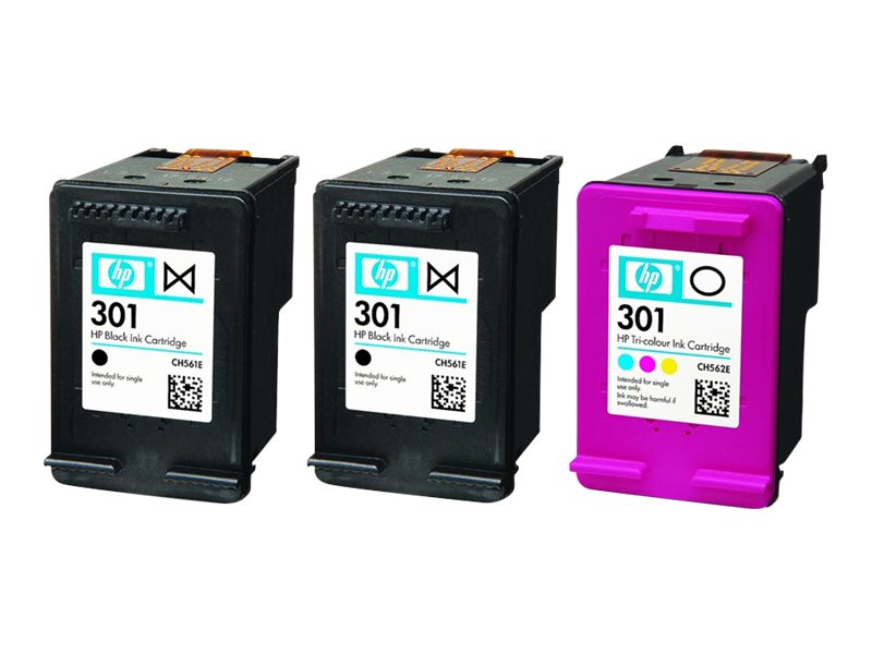 HP 301 Pack cartouche de 4 couleurs pour imprimante jet d'encre
