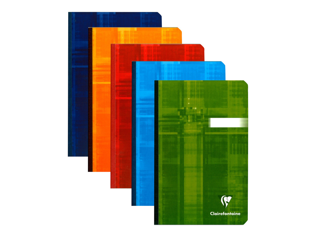 Clairefontaine - Carnet broché 11 x 17 cm - 192 pages - petits carreaux (5x5 mm) - disponible dans différentes couleurs