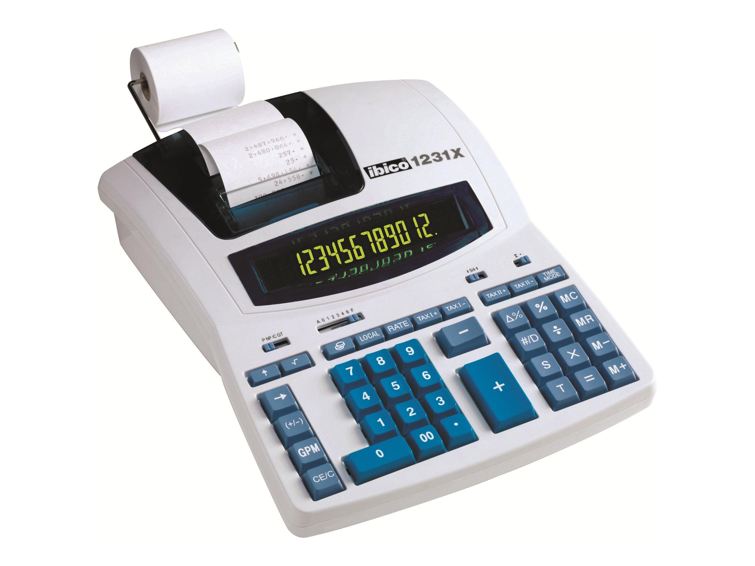 Rexel Ibico Professional 1231X - Calculatrice imprimante - LCD - 12  chiffres - alimentation batterie Pas Cher