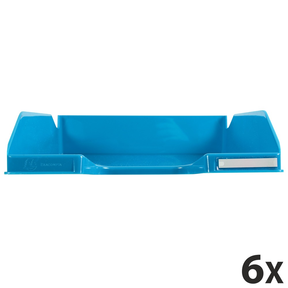 Exacompta COMBO Glossy - 6 Corbeilles à courrier turquoise
