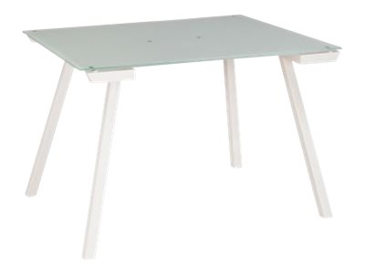 Table d'appoint SUNDAY - L 120 cm - Pieds trapèze - Verre