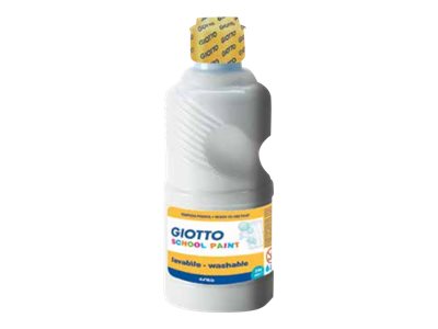 Giotto School - Gouache ultra lavable - blanc - bouteille de 250 ml