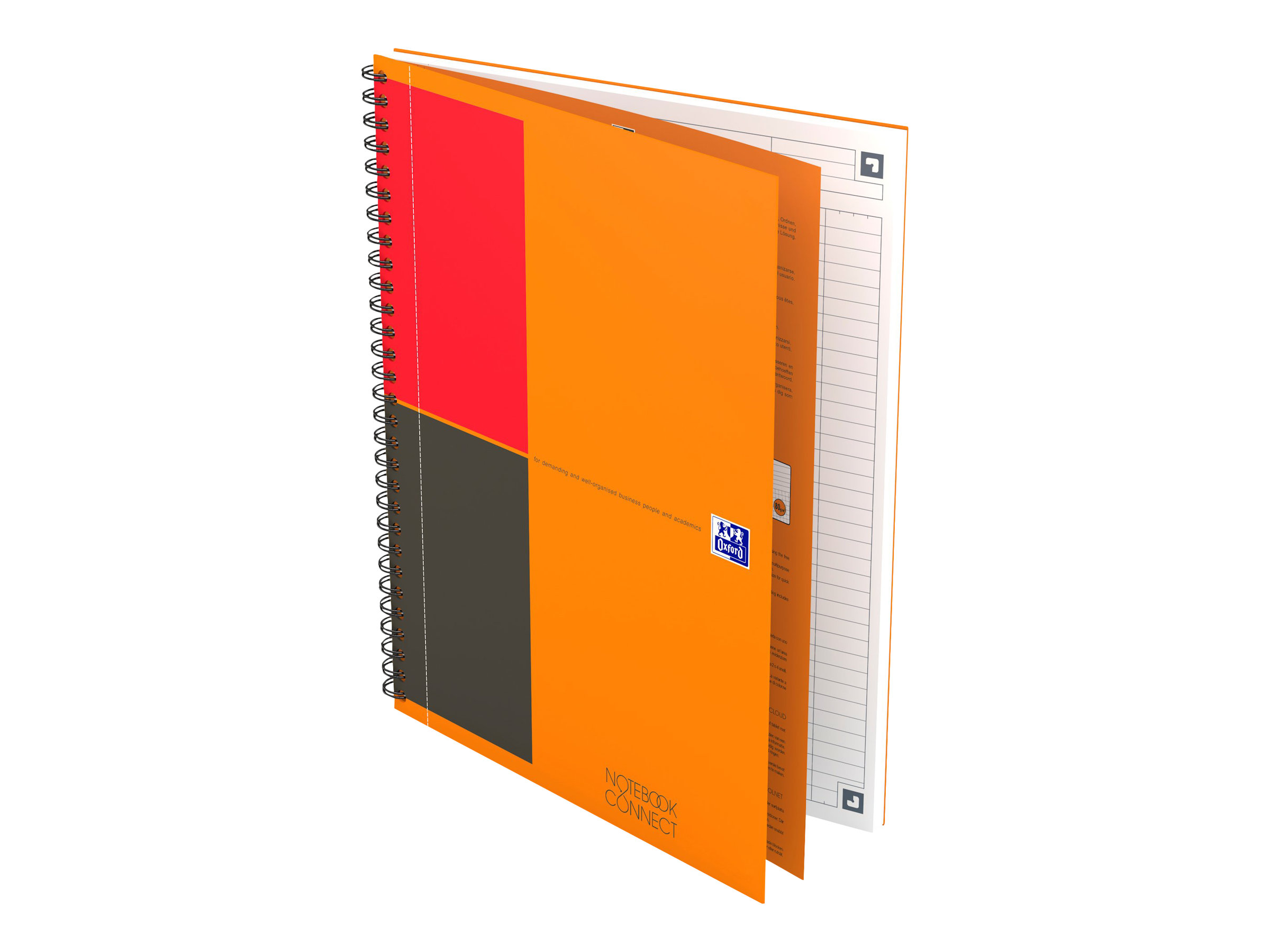 Oxford Bloc-notes International Notebook, A5 +, À lignes, Orange