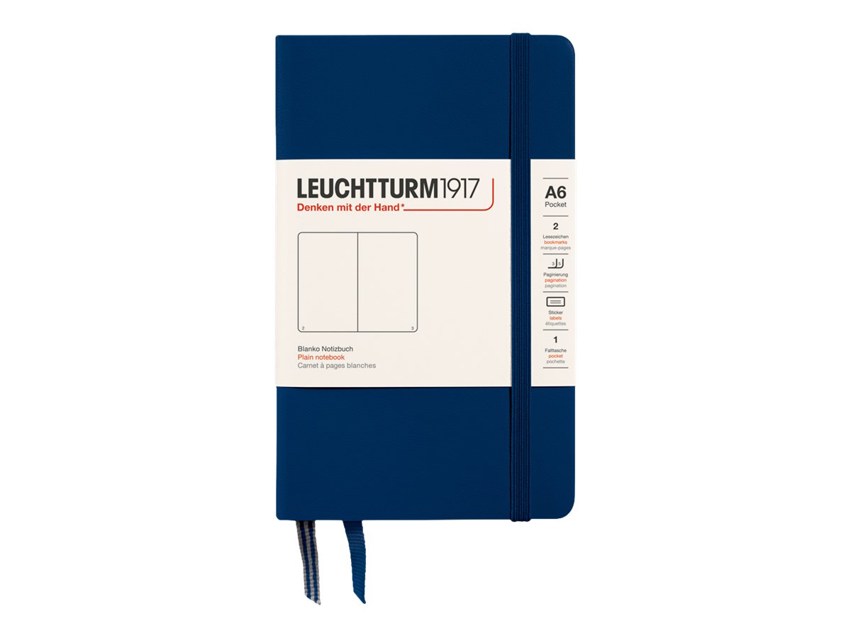 Agenda Semainier LEUCHTTURM1917 2026 Format Poche A6 - Couverture Souple Bleu Marine, élastique Et Marque-pages