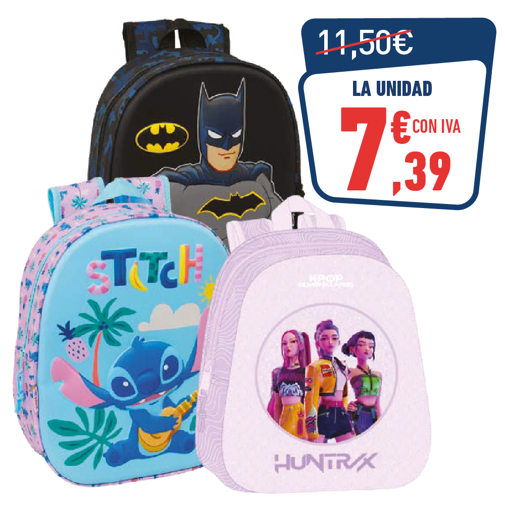 Mochila infantil 3D Licencia