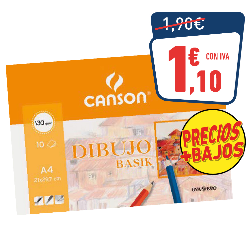 Bloc de dibujo Canson A4 Minipack Basic