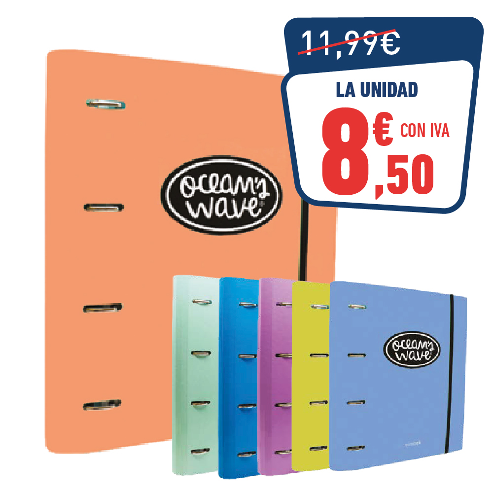 Carpeta con anillas A4 Ocean Wave