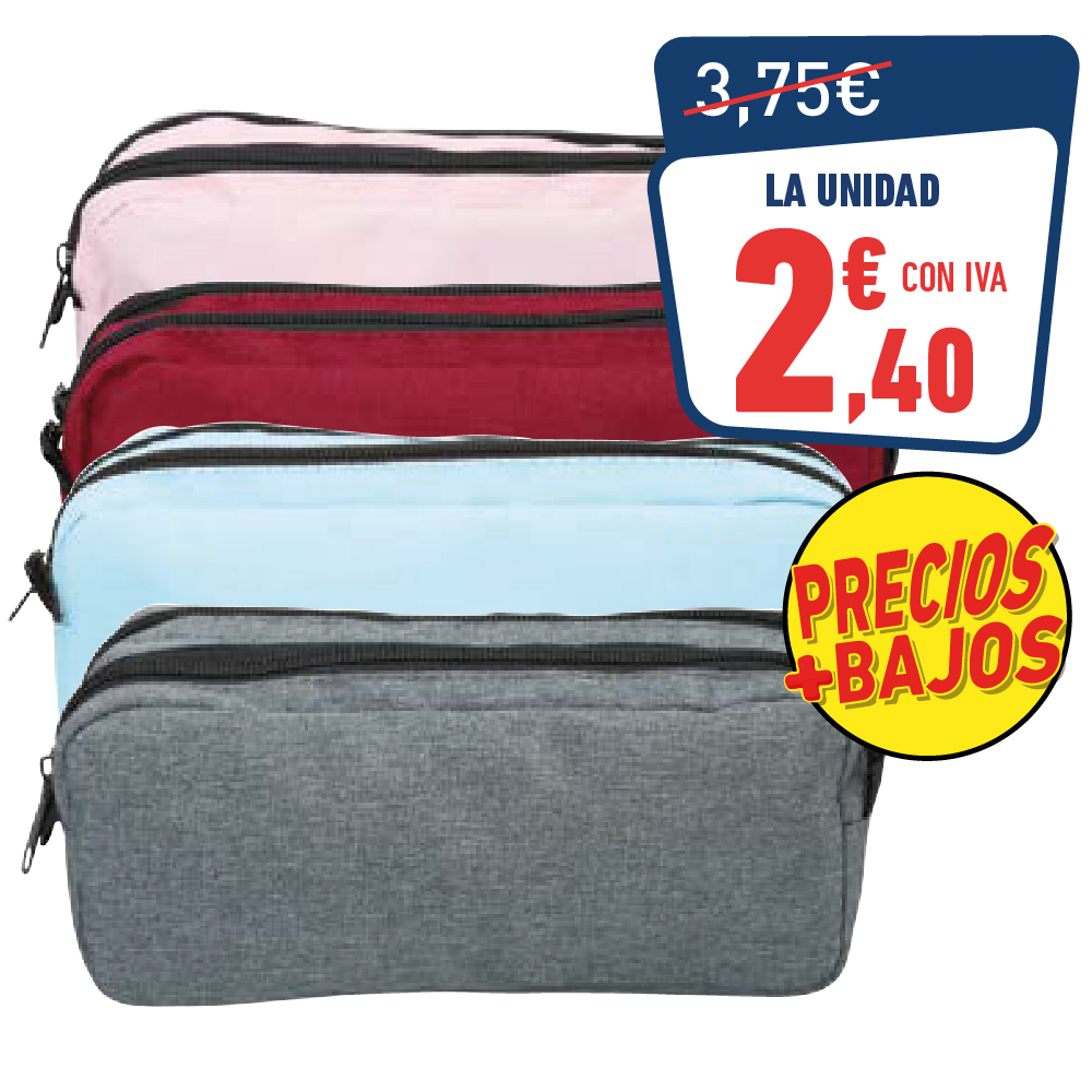 Estuche Maxi School 2 cremalleras
