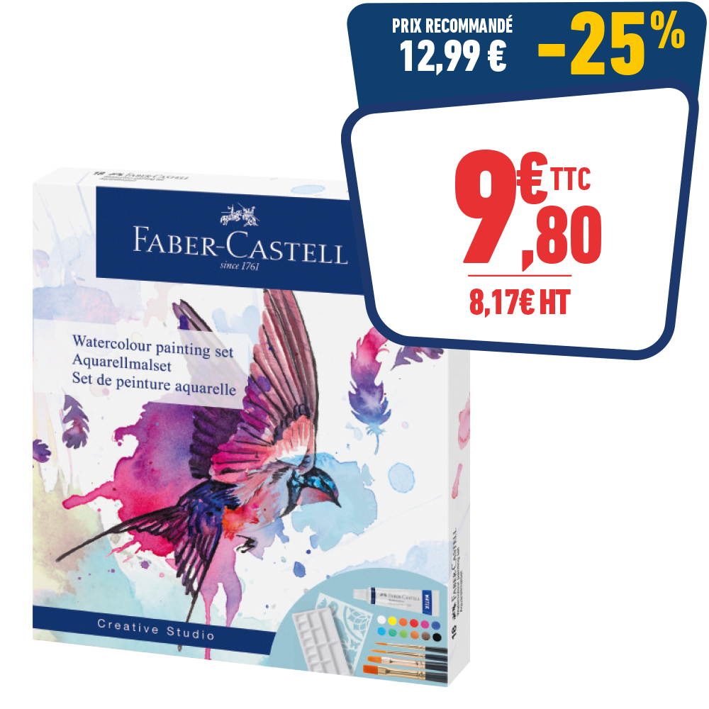 Set de peinture aquarelle 18 pièces