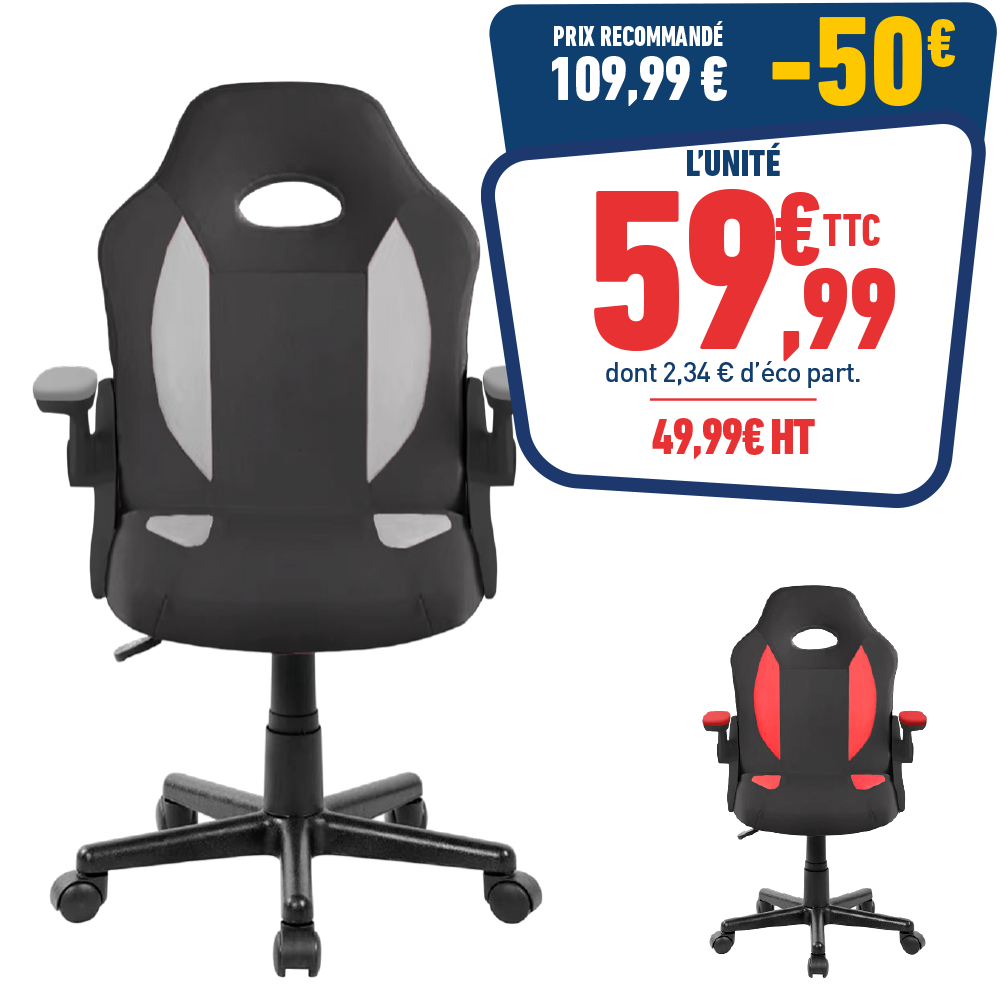 FAUTEUIL FLIP NOIR ET GRIS