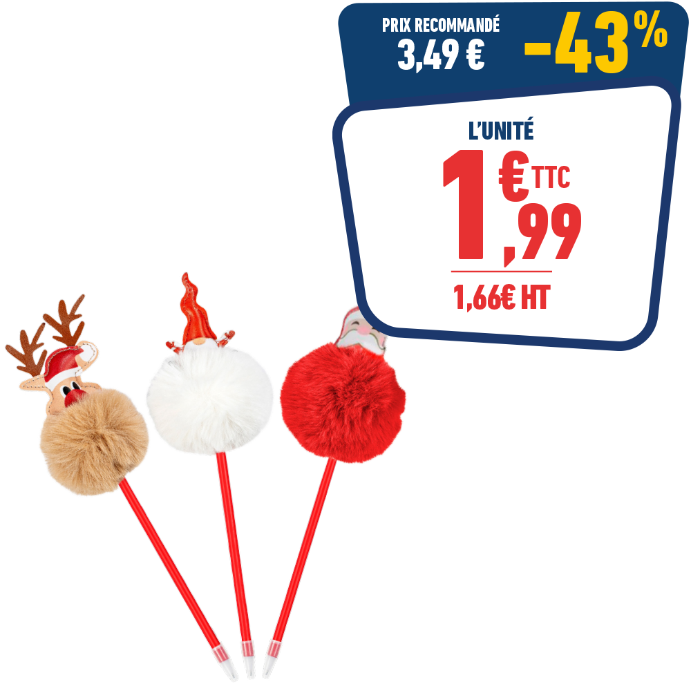 Stylo bille avec pompon
