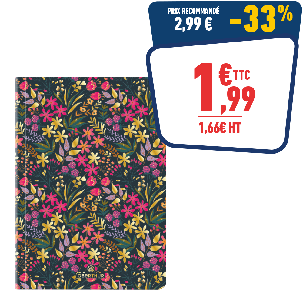 CARNET A6 SALTO 14,7 x 15 cm - 128 pages Couverture souple