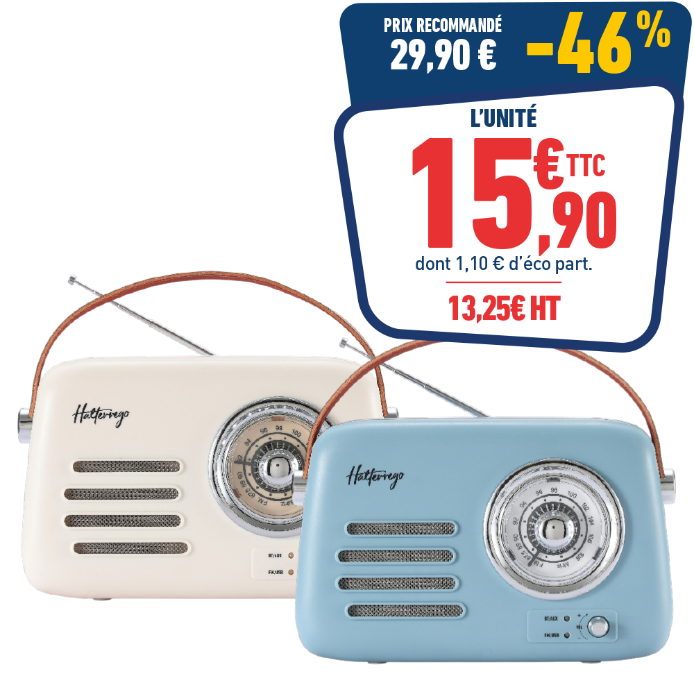 ENCEINTE / RADIO RETRO HALTERREGO