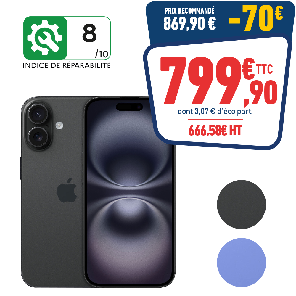 IPHONE 16 128GO NOIR