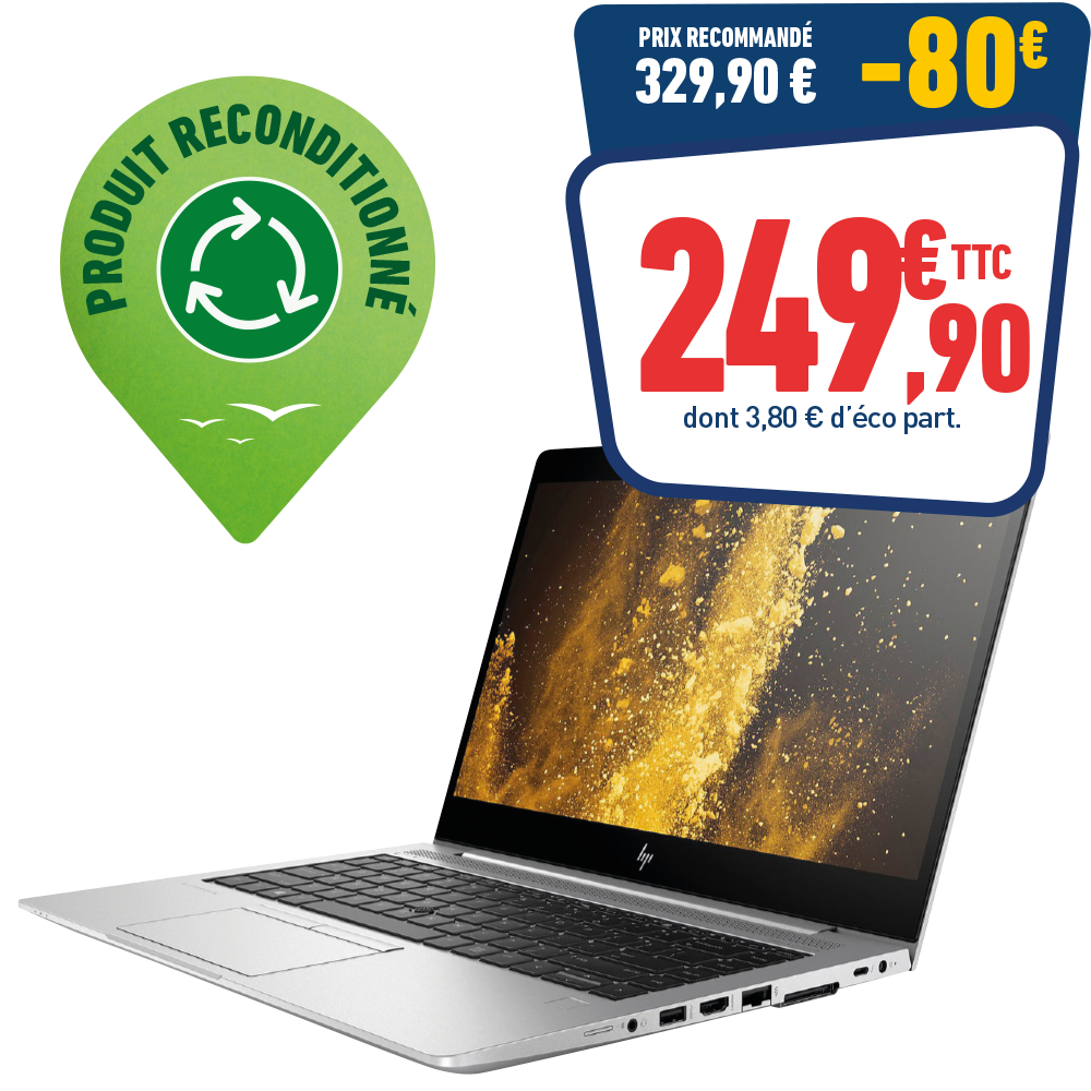 HP ELITEBOOK 840 G5 i5-8250U 8GO 256GO SSD 14 W11 GRADE B