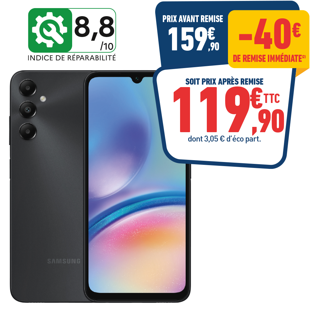 SAMSUNG A05S 4/64GO NOIR 4G DS