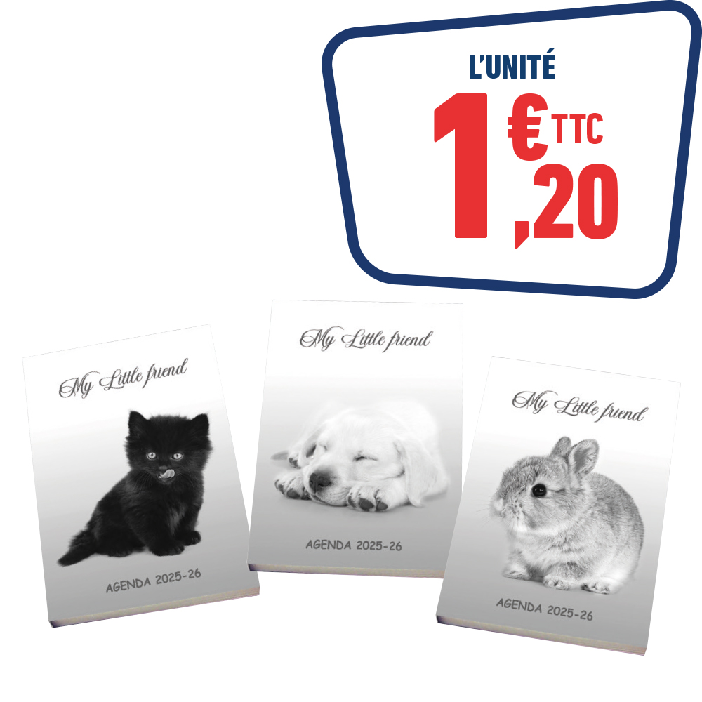 Agenda scolaire Animaux Little Friends