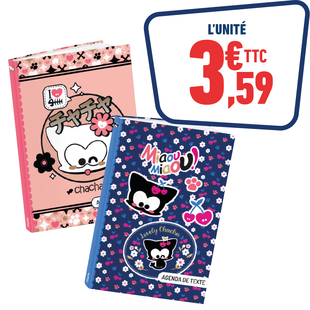 Cahier de texte Chacha Lovely