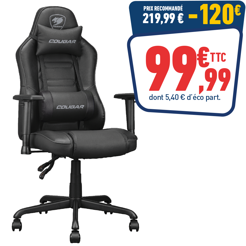 Fauteuil gamer FUSION S Black