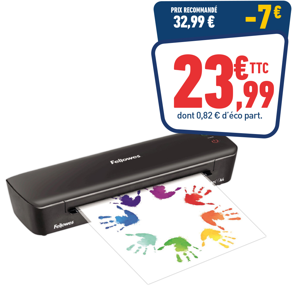 PLASTIFIEUSE FELLOWES ARC A4 80 MICRONS