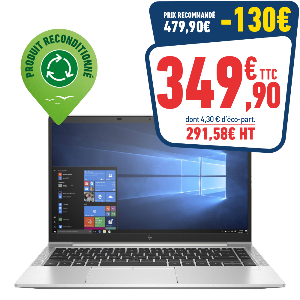PC PORTABLE HP RECONDITIONNE 14 - i5-10210U - 16GO RAM - 512GO SSD - Grade B