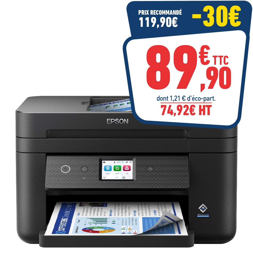 IMPRIMANTE MULTIFONCTION JET D'ENCRE EPSON WORKFORCE WF-2960DWF