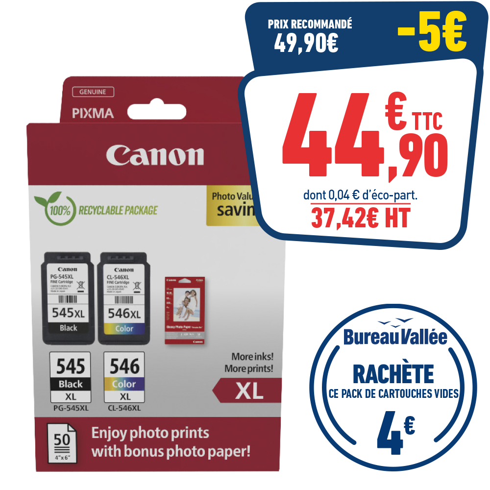 PACK DE 2 CARTOUCHES CANON PG-545/CL546